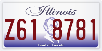 IL license plate Z618781