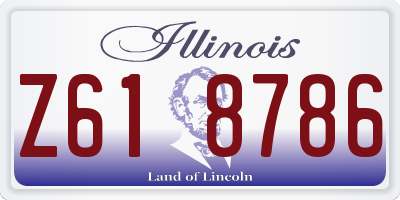 IL license plate Z618786