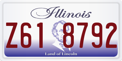 IL license plate Z618792