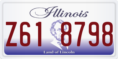 IL license plate Z618798