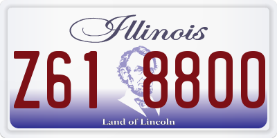 IL license plate Z618800