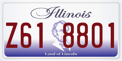 IL license plate Z618801