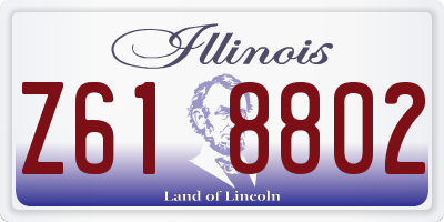 IL license plate Z618802