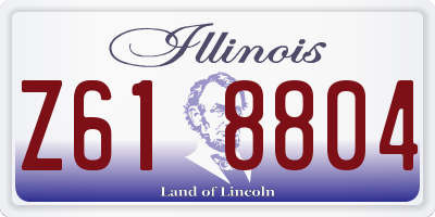 IL license plate Z618804