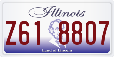 IL license plate Z618807