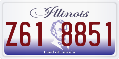 IL license plate Z618851