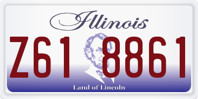 IL license plate Z618861