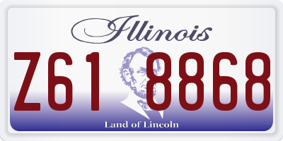 IL license plate Z618868