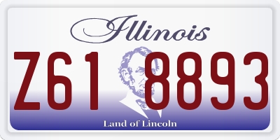 IL license plate Z618893