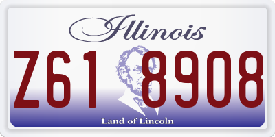 IL license plate Z618908