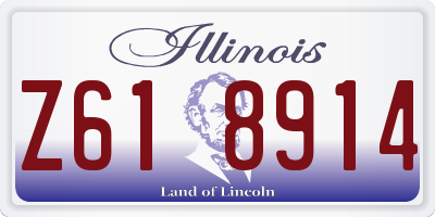 IL license plate Z618914
