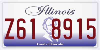 IL license plate Z618915