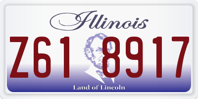 IL license plate Z618917