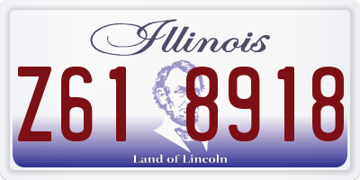 IL license plate Z618918