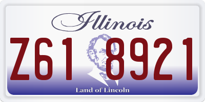 IL license plate Z618921