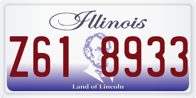 IL license plate Z618933