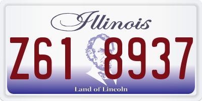 IL license plate Z618937
