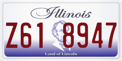 IL license plate Z618947
