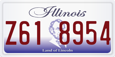 IL license plate Z618954