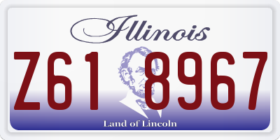 IL license plate Z618967