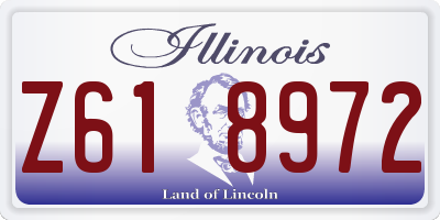 IL license plate Z618972