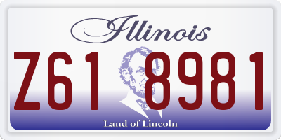 IL license plate Z618981