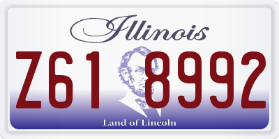 IL license plate Z618992