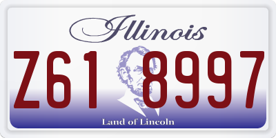 IL license plate Z618997