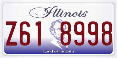 IL license plate Z618998