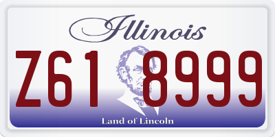 IL license plate Z618999
