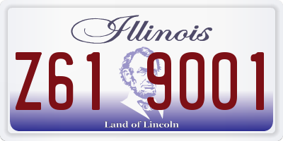IL license plate Z619001