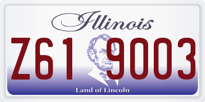 IL license plate Z619003