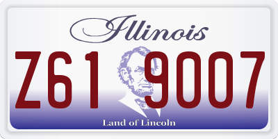 IL license plate Z619007