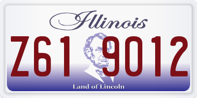 IL license plate Z619012