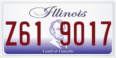 IL license plate Z619017