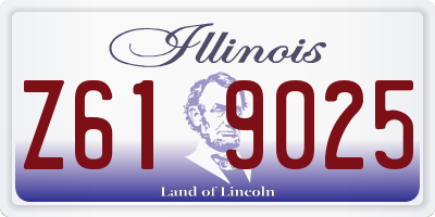IL license plate Z619025