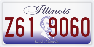 IL license plate Z619060