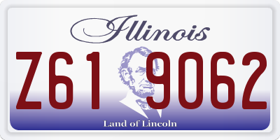 IL license plate Z619062