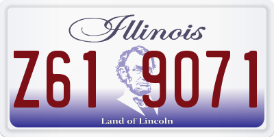 IL license plate Z619071