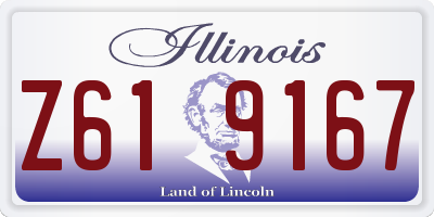 IL license plate Z619167