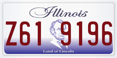 IL license plate Z619196