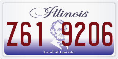 IL license plate Z619206