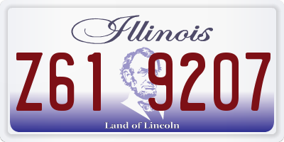 IL license plate Z619207