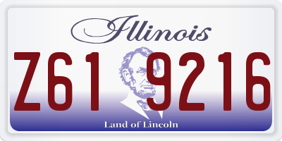 IL license plate Z619216