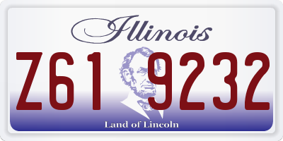 IL license plate Z619232