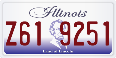 IL license plate Z619251