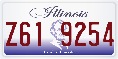 IL license plate Z619254