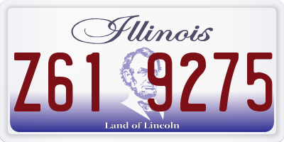 IL license plate Z619275