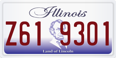 IL license plate Z619301