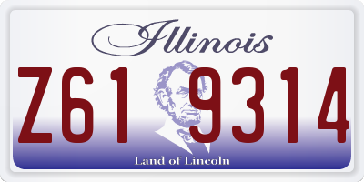 IL license plate Z619314